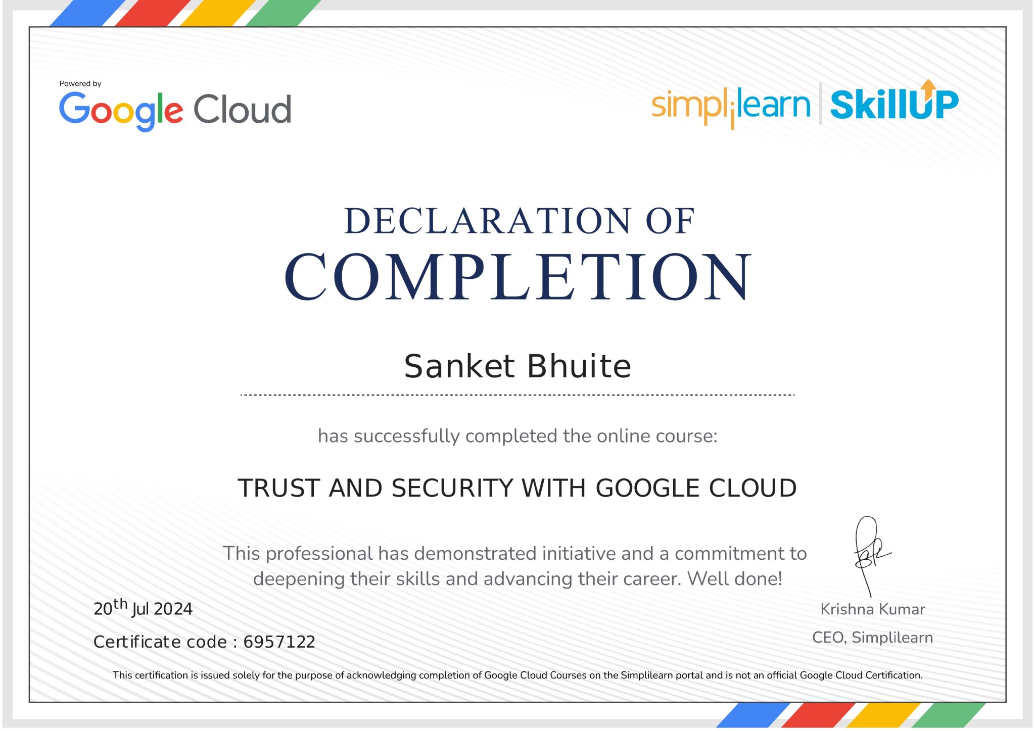 Certificate 15